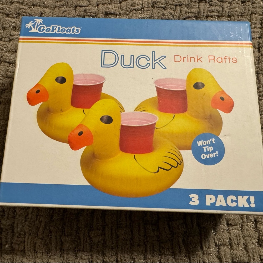 Yellow Duck Drink Rafts - 3 Pack